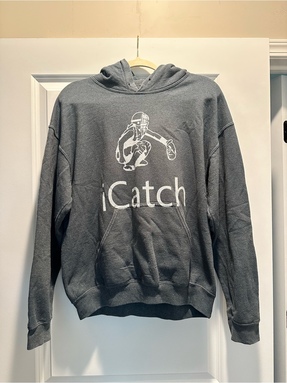 iCatch Graphic Hoodie in Charcoal Gray